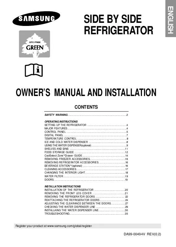 Mode d'emploi SAMSUNG RS21KPMS