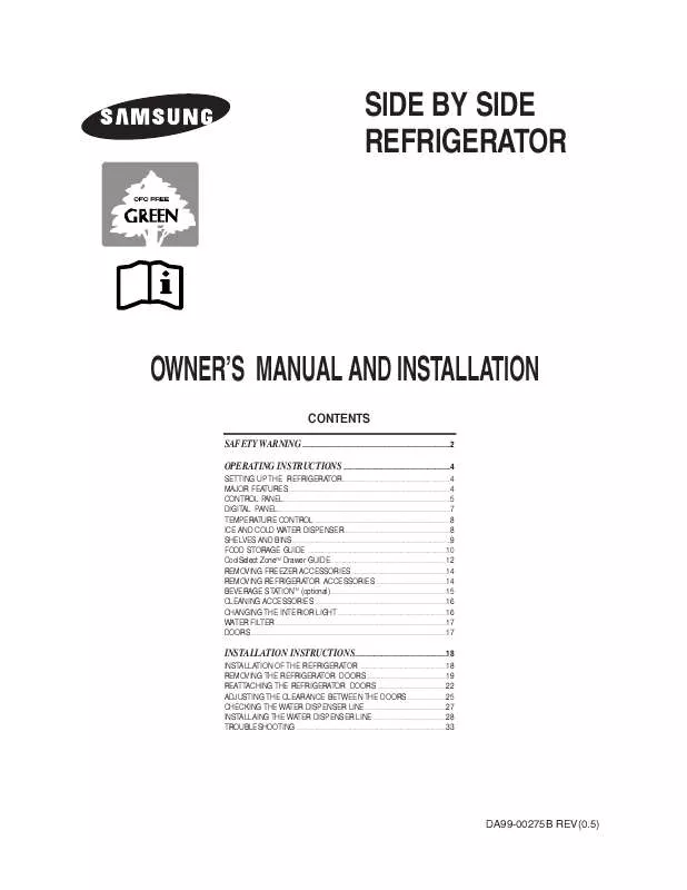 Mode d'emploi SAMSUNG RS230KLMR