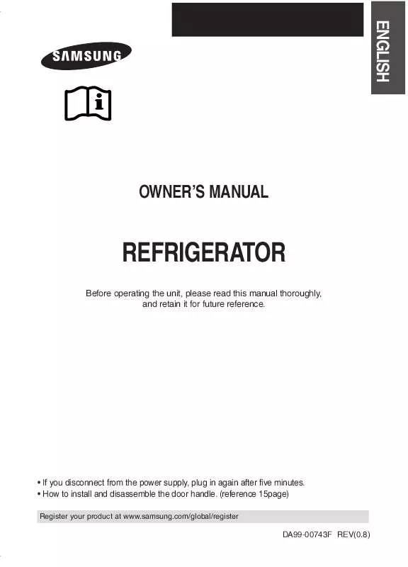 Mode d'emploi SAMSUNG RT 62 VAMT