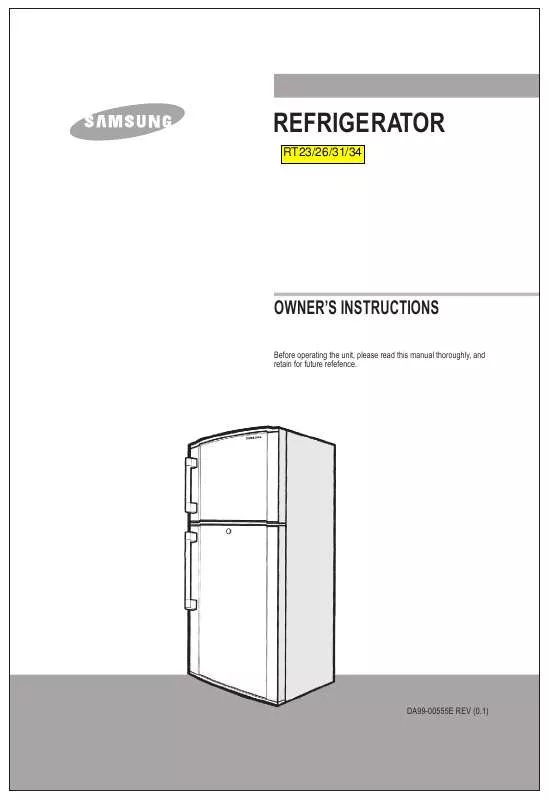 Mode d'emploi SAMSUNG RT23QVDR1-XTL