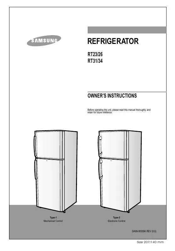 Mode d'emploi SAMSUNG RT23XVDR1-XTL