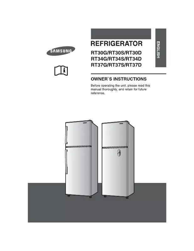 Mode d'emploi SAMSUNG RT30G SILVER