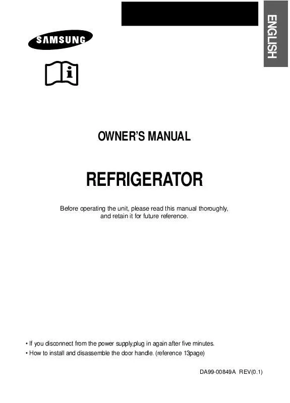 Mode d'emploi SAMSUNG RT49EAMT