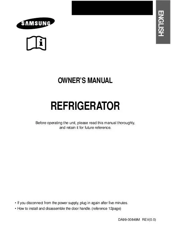 Mode d'emploi SAMSUNG RT53MASW