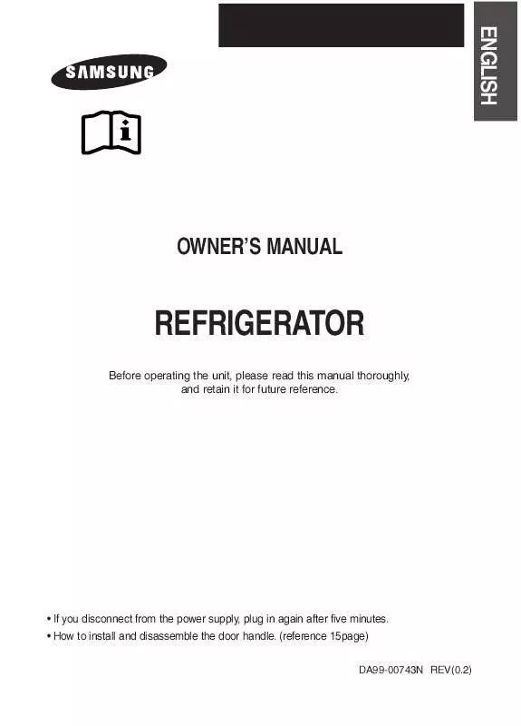 Mode d'emploi SAMSUNG RT58MASW