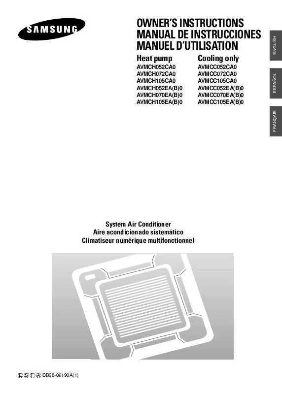 Mode d'emploi SAMSUNG RVMC060GAM0