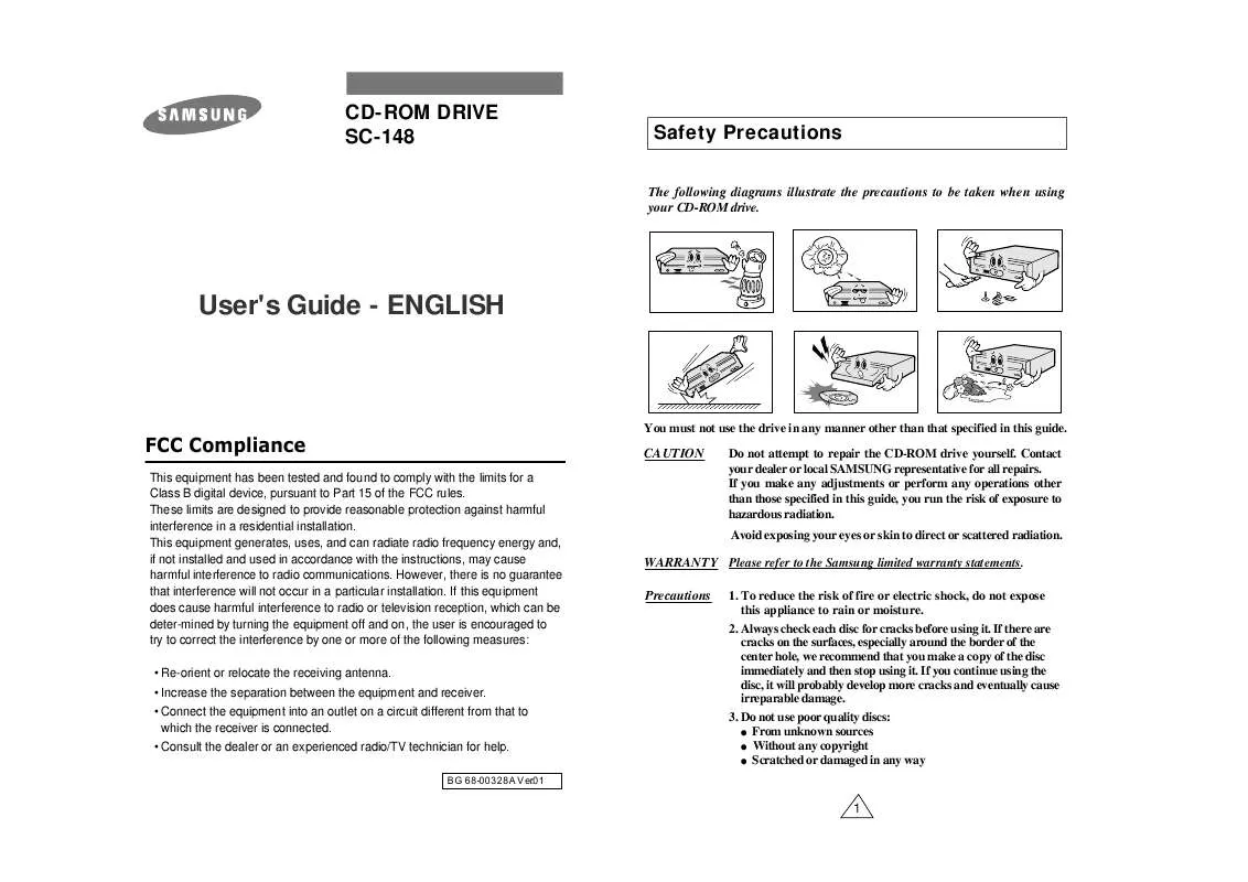 Mode d'emploi SAMSUNG SC-148S