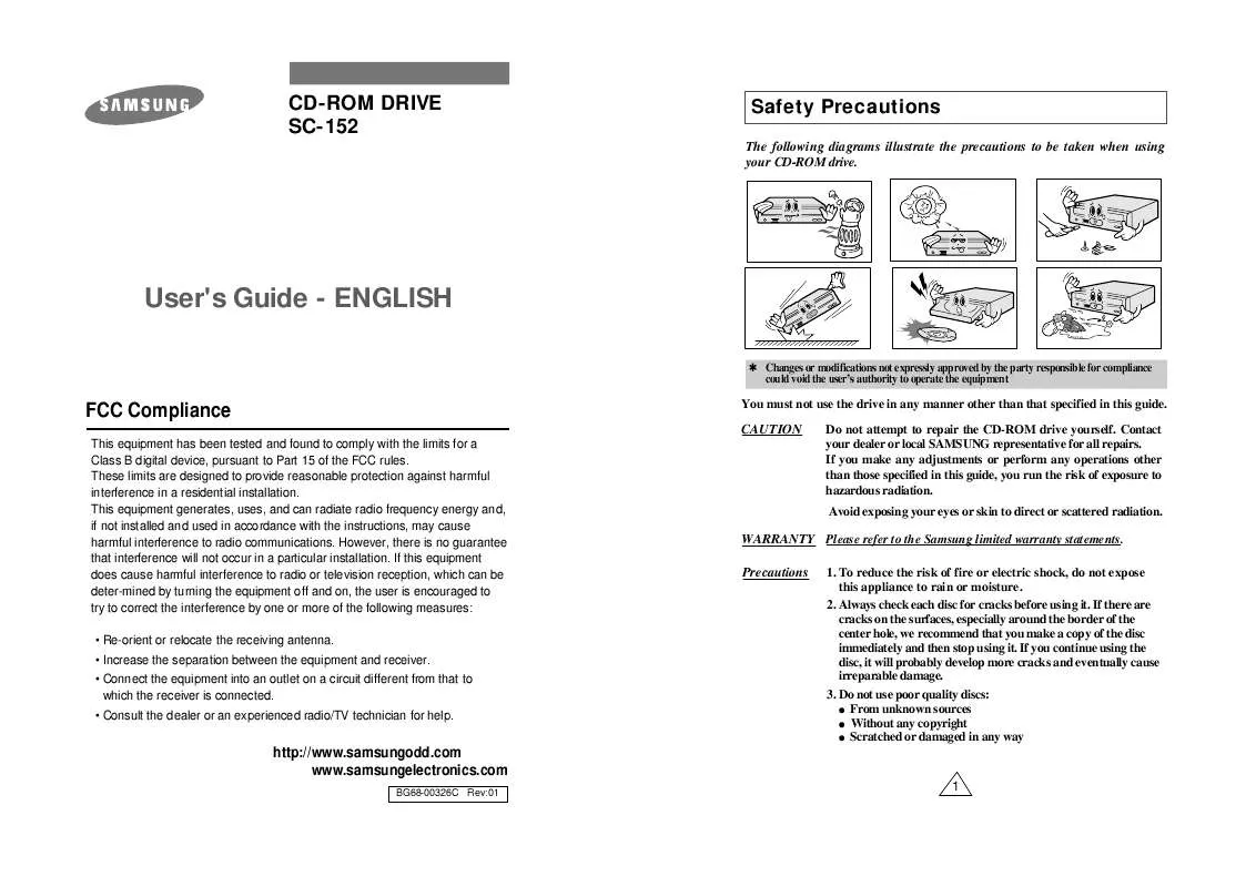 Mode d'emploi SAMSUNG SC-152L