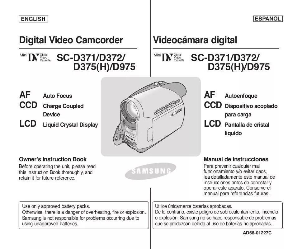 Mode d'emploi SAMSUNG SC-D372