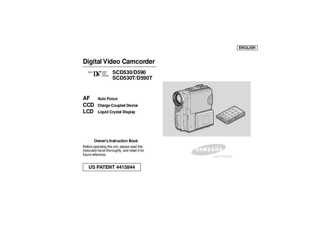 Mode d'emploi SAMSUNG SC-D590