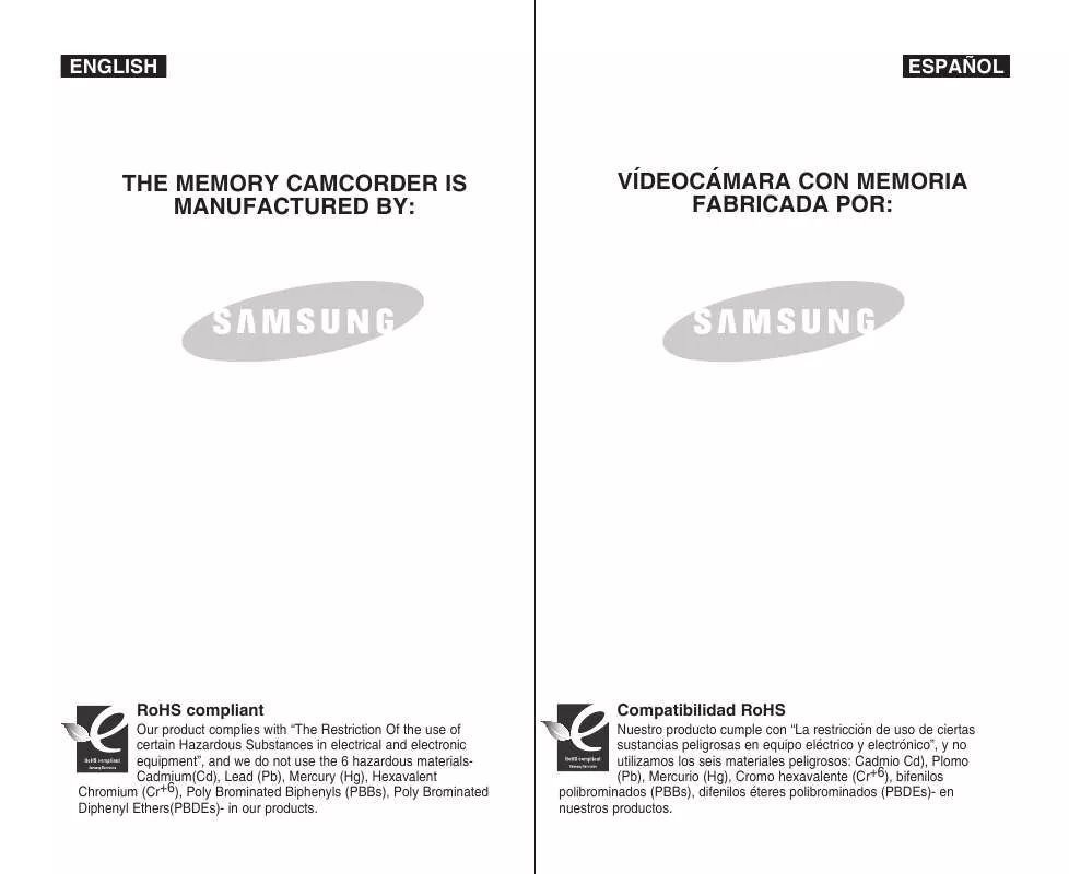 Mode d'emploi SAMSUNG SC-MM10