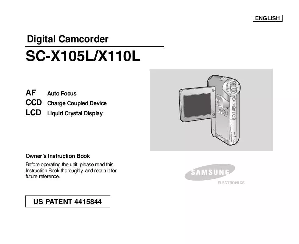 Mode d'emploi SAMSUNG SC-X105