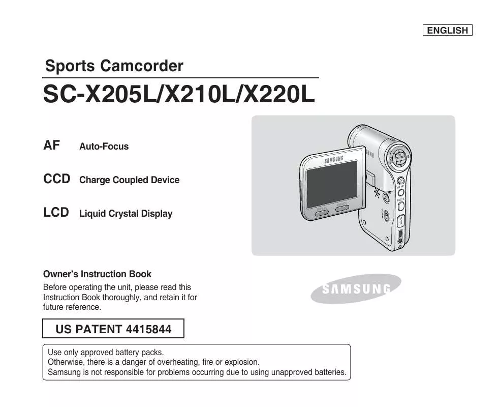 Mode d'emploi SAMSUNG SC-X205L