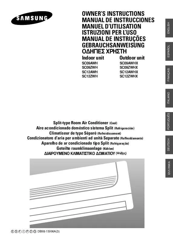 Mode d'emploi SAMSUNG SC-12AWHX