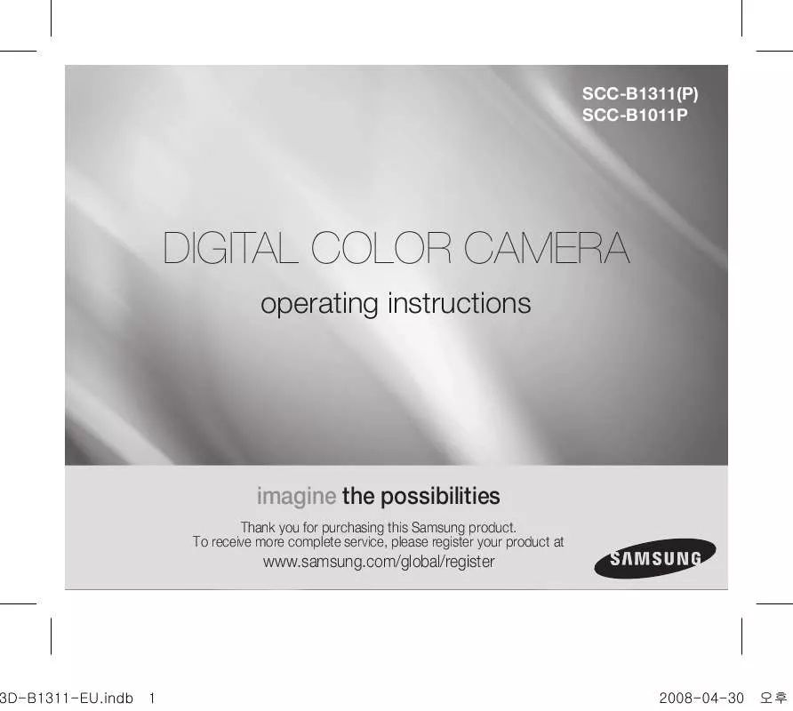 Mode d'emploi SAMSUNG SCC-B1011