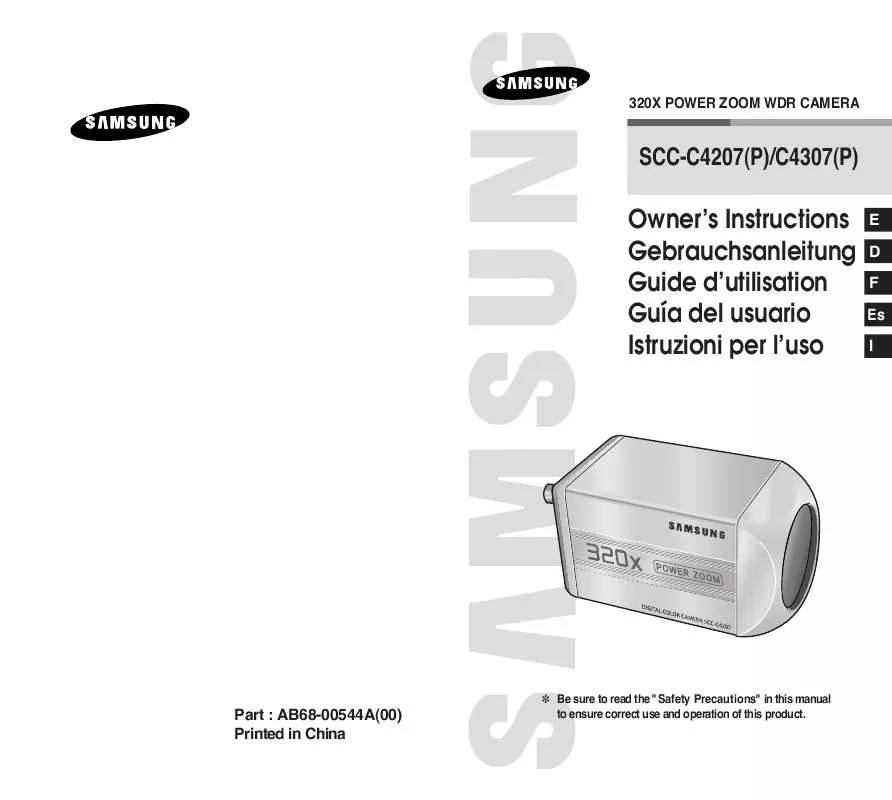 Mode d'emploi SAMSUNG SCC-C4307P