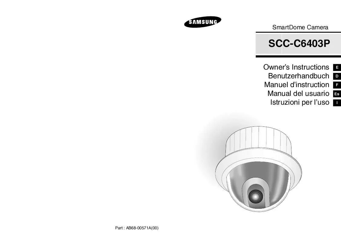 Mode d'emploi SAMSUNG SCC-C6403P