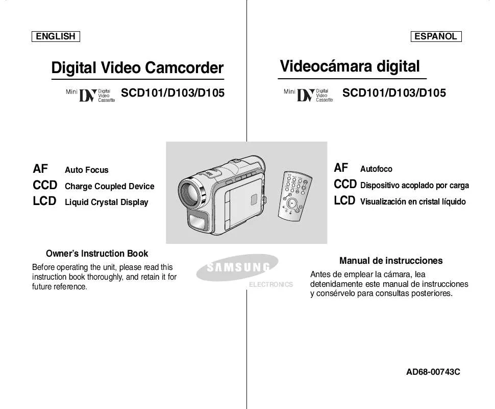 Mode d'emploi SAMSUNG SC-D101