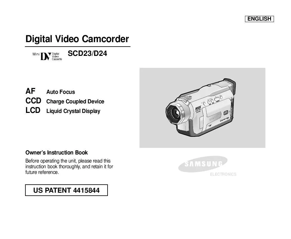 Mode d'emploi SAMSUNG SC-D23