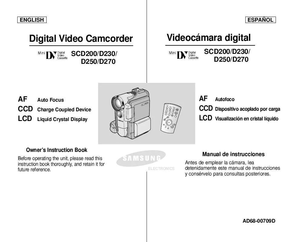 Mode d'emploi SAMSUNG SC-D250