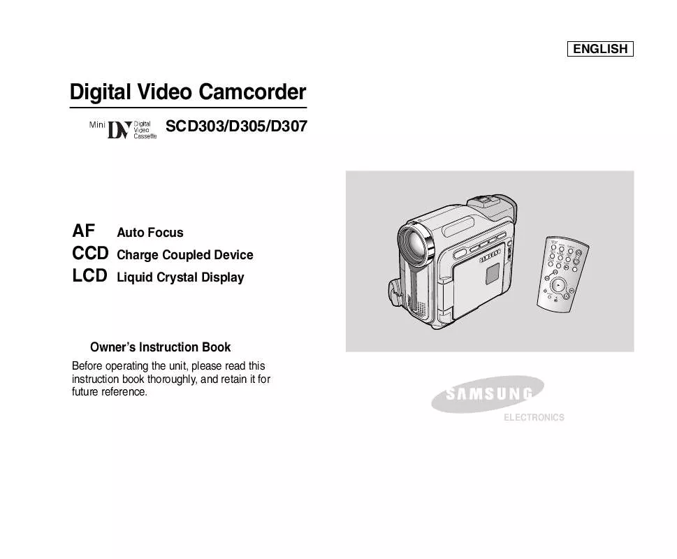 Mode d'emploi SAMSUNG SC-D303