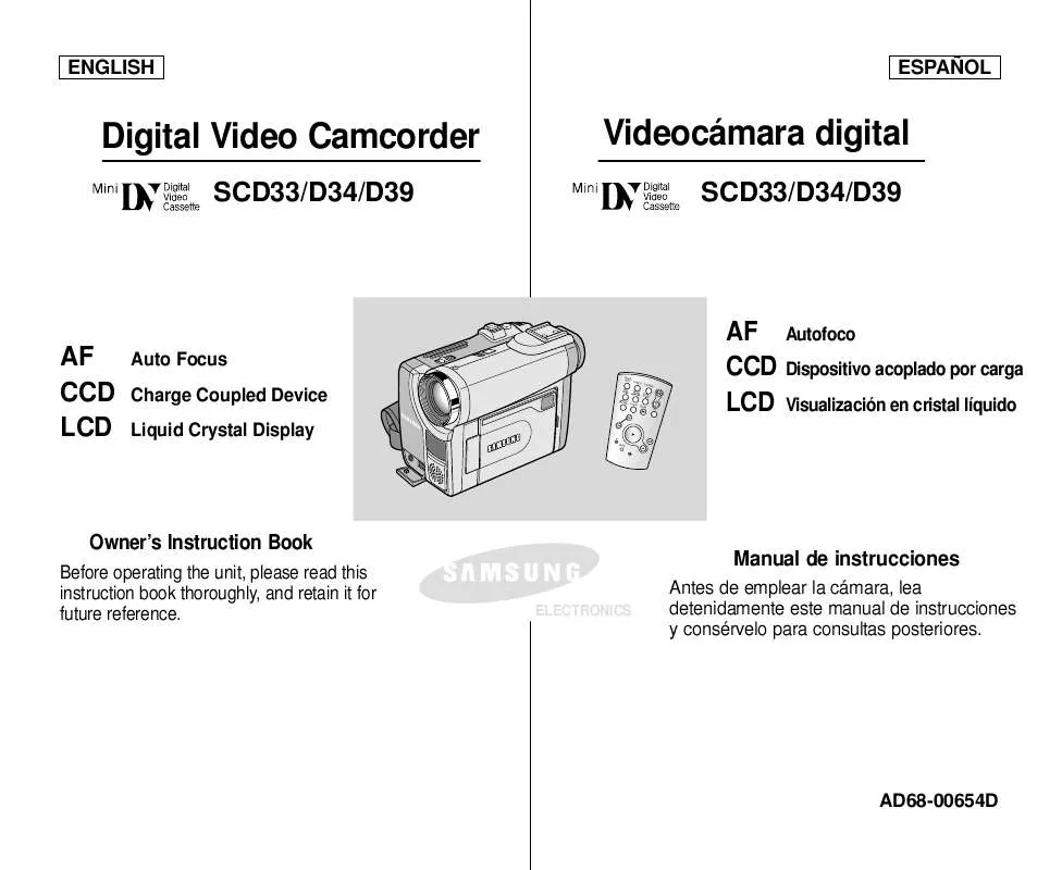 Mode d'emploi SAMSUNG SC-D34