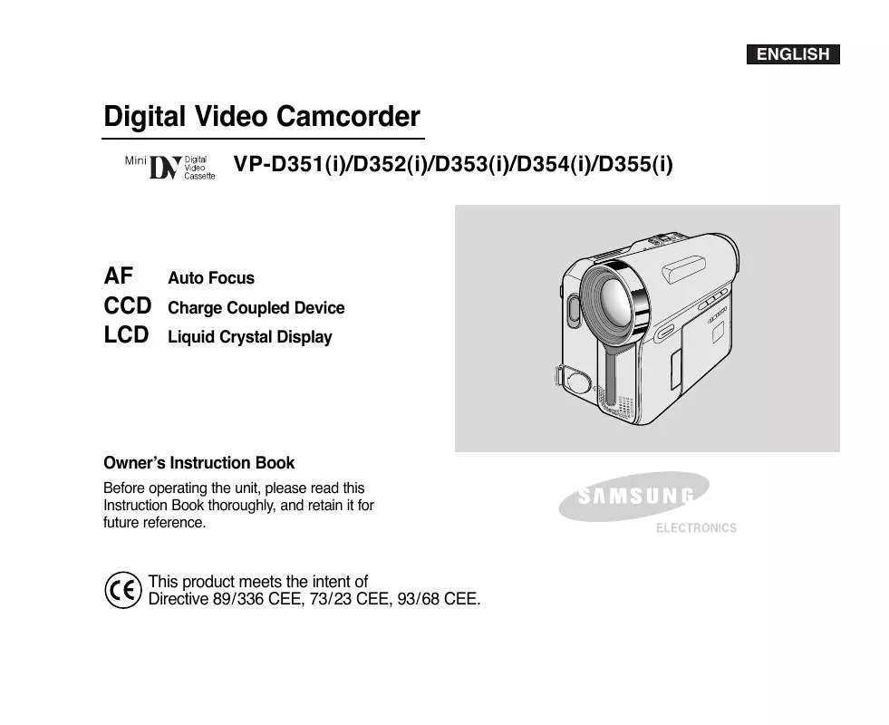 Mode d'emploi SAMSUNG SC-D353