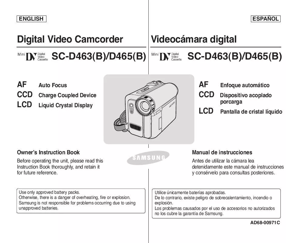 Mode d'emploi SAMSUNG SC-D465B