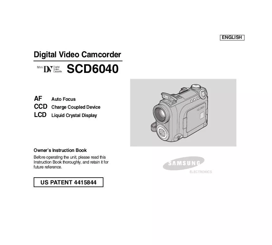 Mode d'emploi SAMSUNG SC-D6040