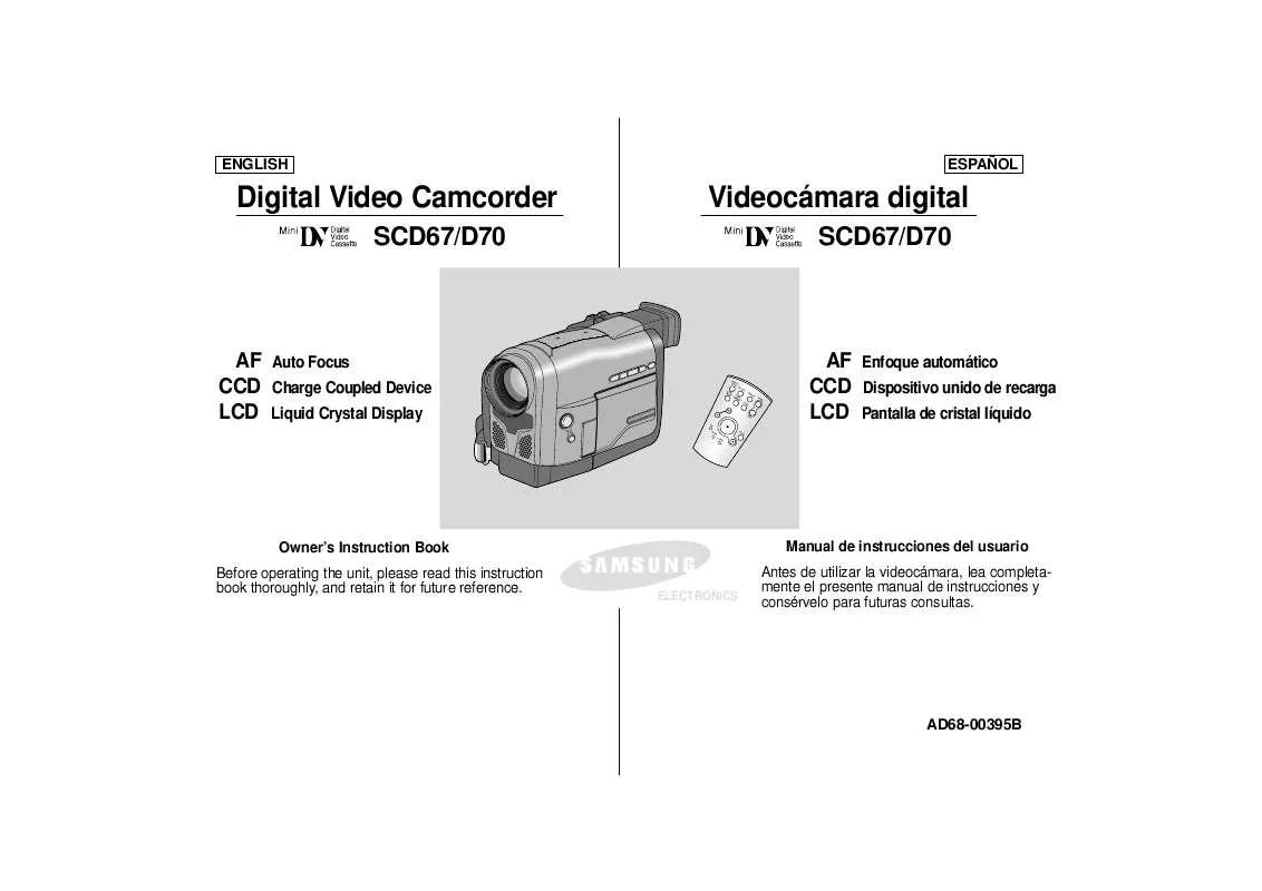 Mode d'emploi SAMSUNG SC-D70