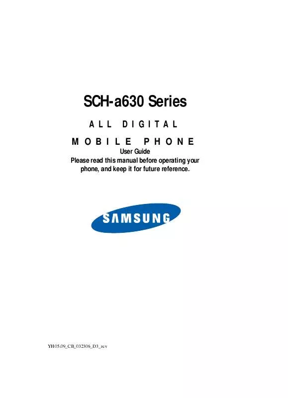 Mode d'emploi SAMSUNG SCH-A630