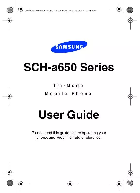 Mode d'emploi SAMSUNG SCH-A650T