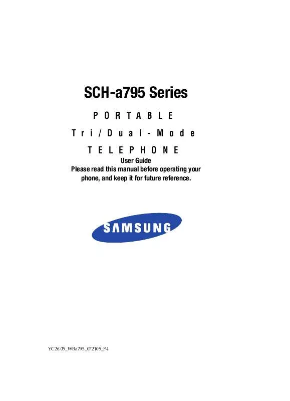 Mode d'emploi SAMSUNG SCH-A795