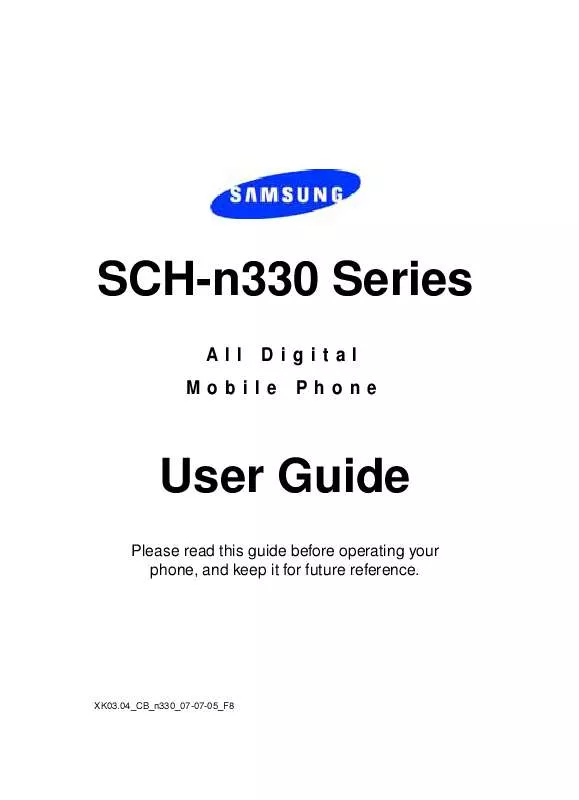 Mode d'emploi SAMSUNG SCH-N330