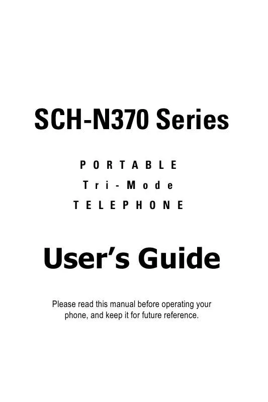 Mode d'emploi SAMSUNG SCH-N370