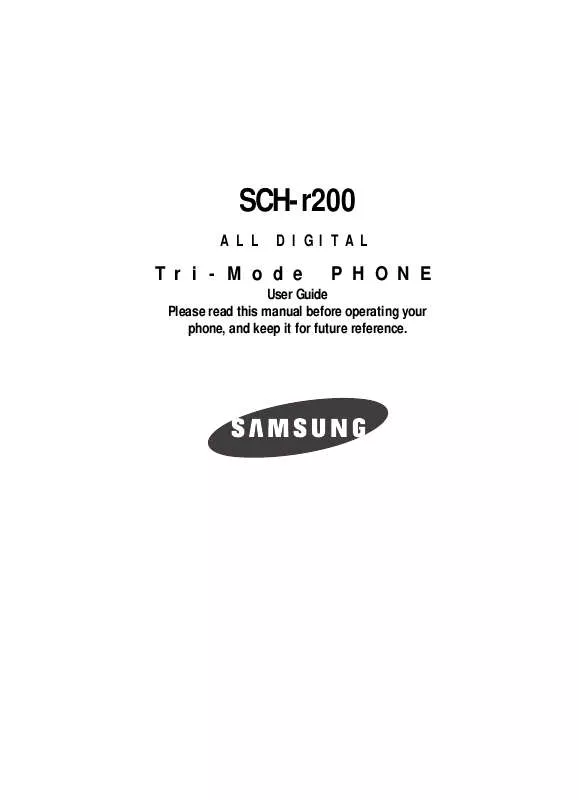 Mode d'emploi SAMSUNG SCH-R200