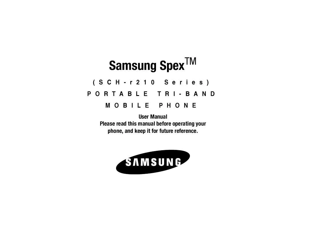 Mode d'emploi SAMSUNG SCH-R210