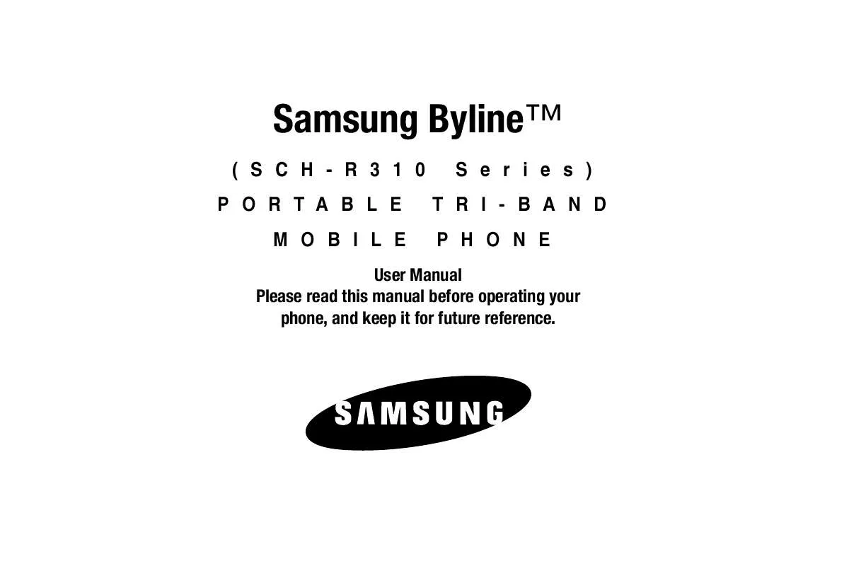 Mode d'emploi SAMSUNG SCH-R310