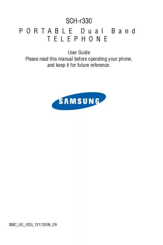 Mode d'emploi SAMSUNG SCH-R330