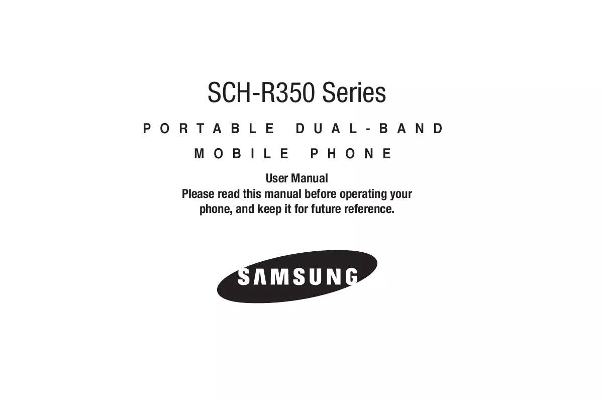 Mode d'emploi SAMSUNG SCH-R350