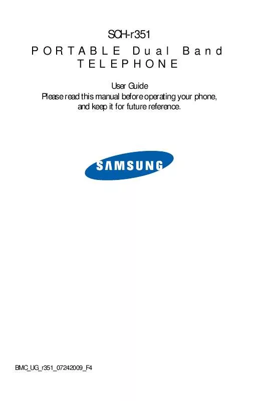 Mode d'emploi SAMSUNG SCH-R351V