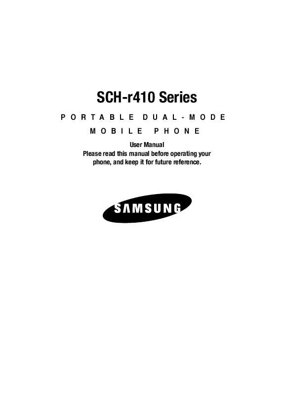 Mode d'emploi SAMSUNG SCH-R410