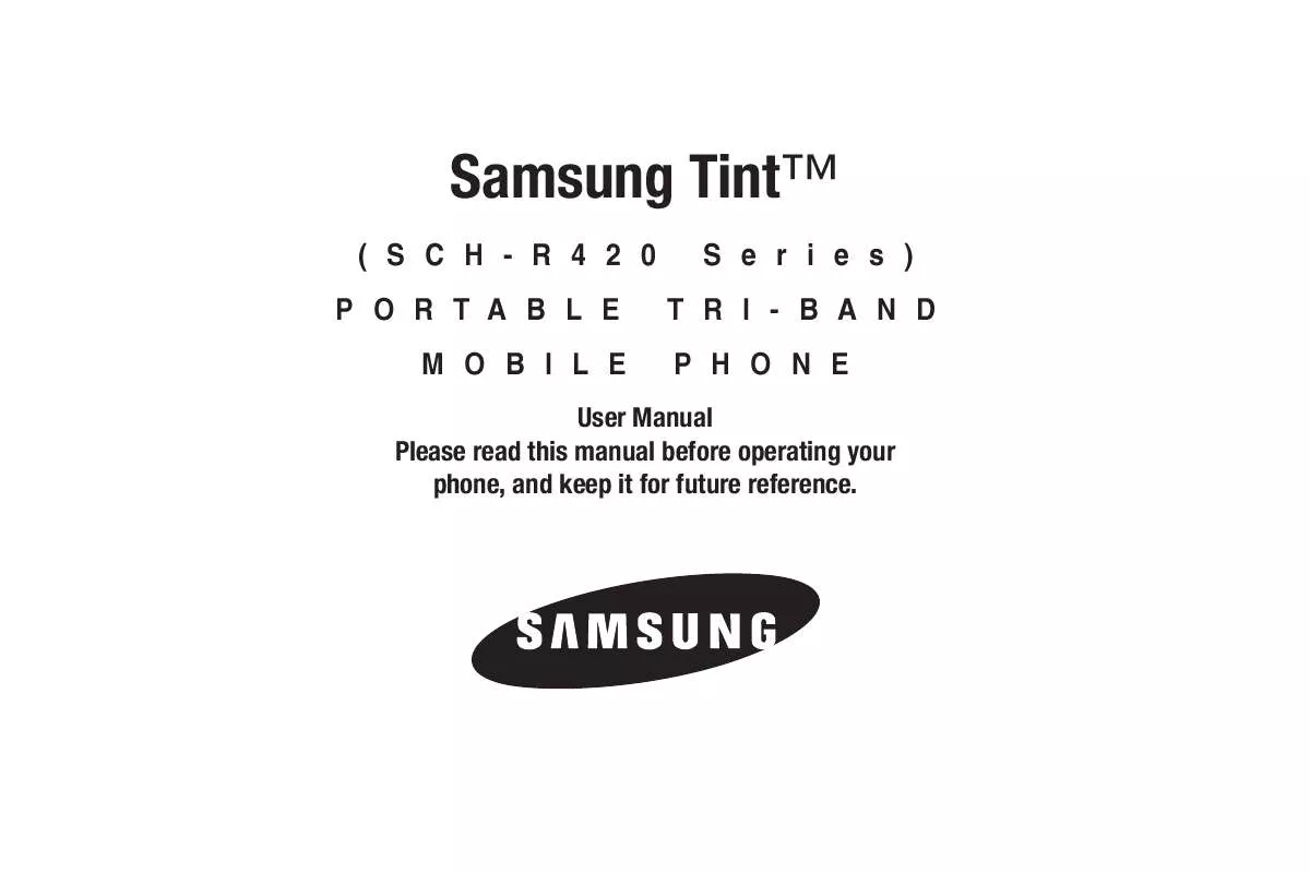 Mode d'emploi SAMSUNG SCH-R420