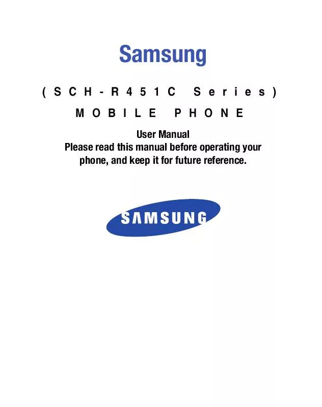 Mode d'emploi SAMSUNG SCH-R451 C