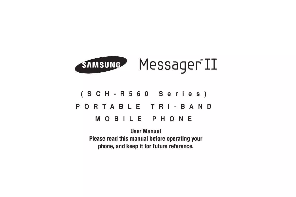 Mode d'emploi SAMSUNG SCH-R560