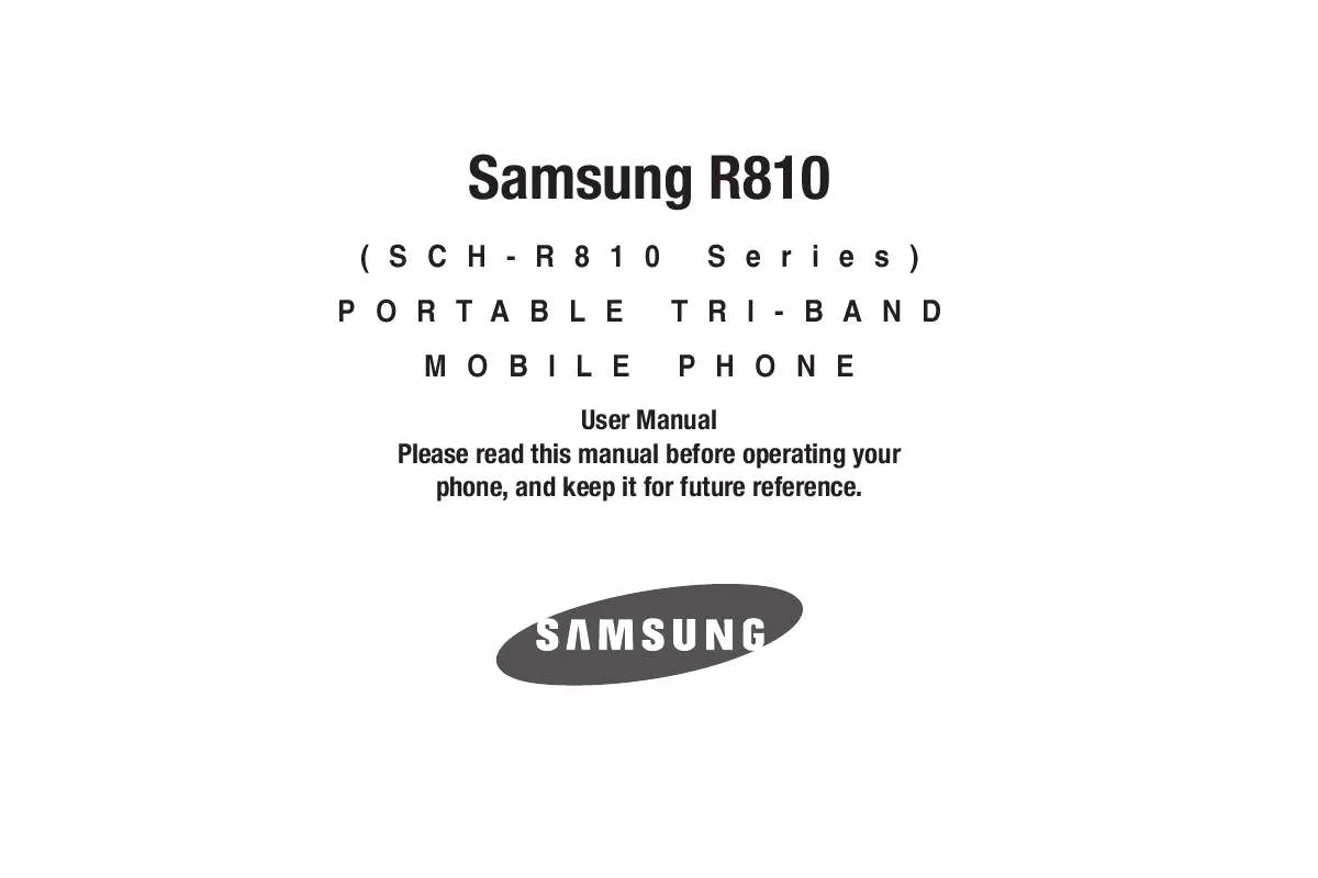 Mode d'emploi SAMSUNG SCH-R810