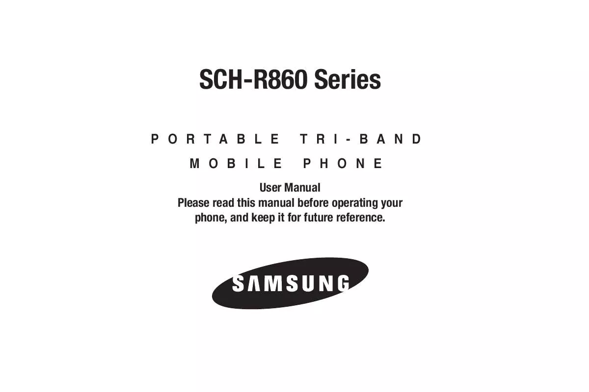 Mode d'emploi SAMSUNG SCH-R860