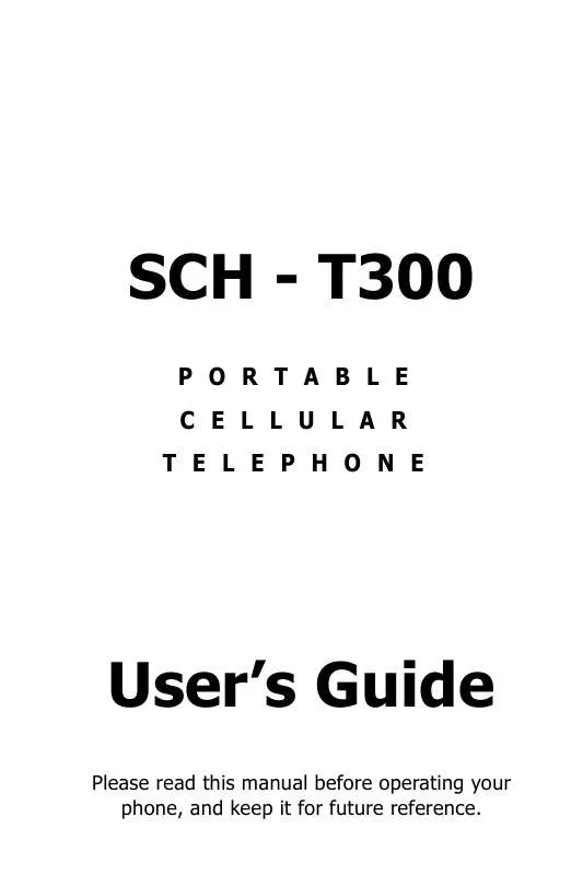 Mode d'emploi SAMSUNG SCH-T300