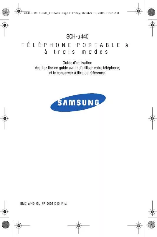 Mode d'emploi SAMSUNG SCH-U440