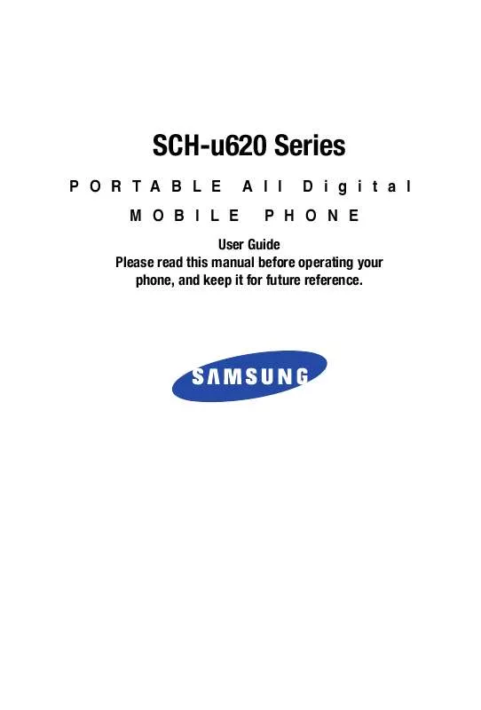 Mode d'emploi SAMSUNG SCH-U620